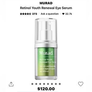 Murad Retinol Youth Renewal Eye Serum-15ml
Never used, Never Opened With Box